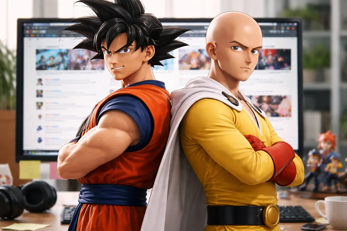 Comment Goku et Saitama sont-ils vus dans les discussions sur les animes ?